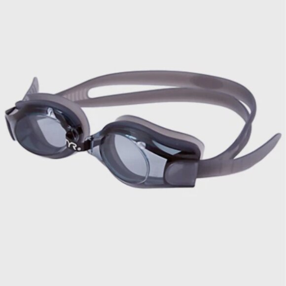 TYR Corrective Optical Swim Goggles -3.50 Smoke Lens Durafit Adjustable Unisex - Picture 1 of 9